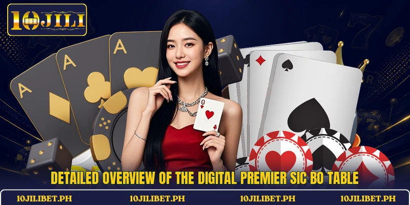Detailed overview of the digital Premier Sic Bo table